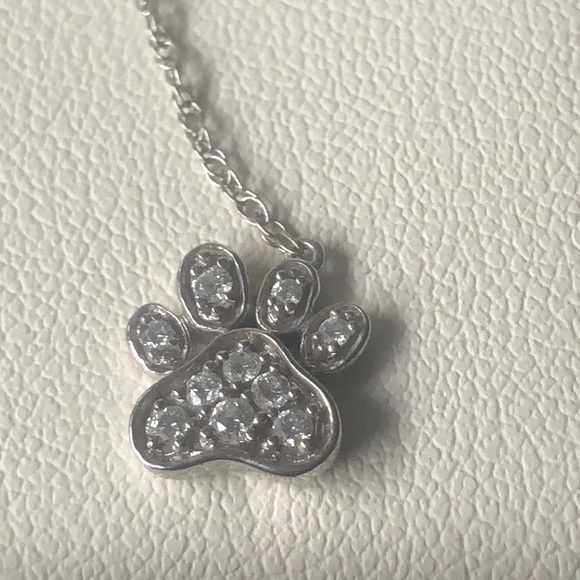 Sterling Silver & Diamond Necklace - Picture 4 of 6